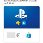 Playstation giftcards terwaarde van €100 voor minimum €75, Eén persoon, Cadeaubon