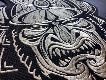 XXL Biker backpatch japanse samurai beschikbaar voor biedingen
