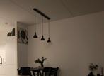 Set van 3 zwarte hanglampen, Huis en Inrichting, Lampen | Hanglampen, Gebruikt, Ophalen of Verzenden, Metaal, Minder dan 50 cm