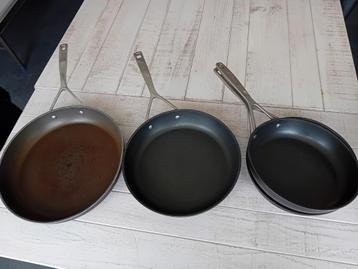 4 Demeyere Triplinduc Belgium pannen 32, 28 en 2 x 24 cm beschikbaar voor biedingen