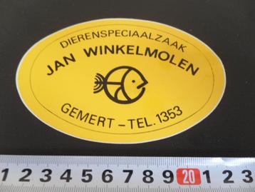 sticker Gemert JAN WINKELMOLEN dierenspeciaalzaak tel 1353  beschikbaar voor biedingen