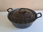 Geëmailleerde Gietijzeren Braadpan met Deksel, Antiek en Kunst, Antiek | Emaille, Ophalen of Verzenden