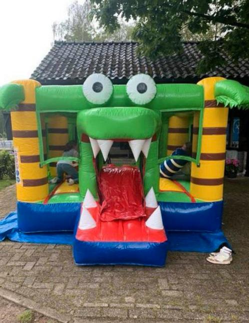Te huur aankomende zondag vrij  €40 pd krokodil springkussen, Kinderen en Baby's, Speelgoed | Buiten | Springkussens, Zo goed als nieuw