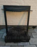 Open haard aslade met rooster - ombouw - spatscherm, Huis en Inrichting, Haarden, Ophalen, Gebruikt, Houthaard