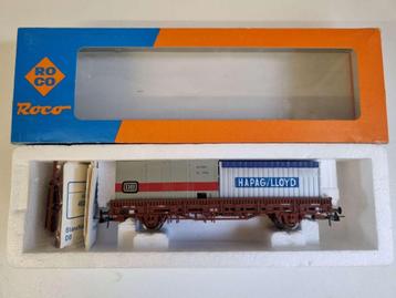 Roco 46310 - Rongenwagen met 2 containers van de DB beschikbaar voor biedingen