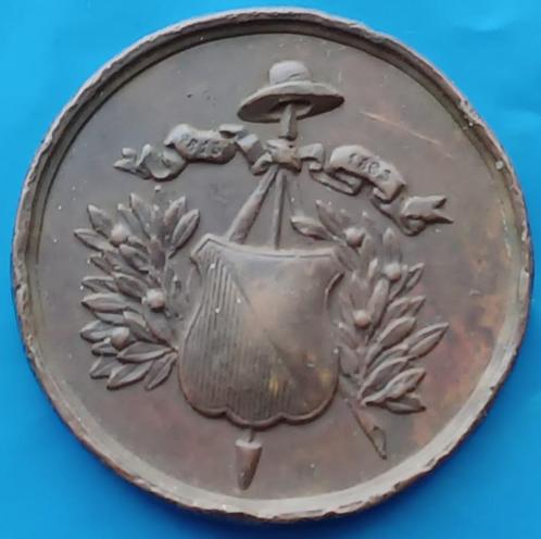 Penning Utrecht Herdenking Kozakkendag - 1863, Postzegels en Munten, Penningen en Medailles, Brons, Nederland, Verzenden