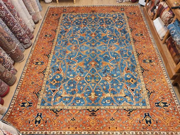 Handgeknoopt oosters tapijt kazak 348x266, Huis en Inrichting, Stoffering | Tapijten en Kleden, Nieuw, 200 cm of meer, 200 cm of meer
