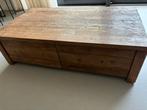 Teakhouten salontafel / ladekast van BasicLabel, Ophalen, 100 tot 150 cm, 50 tot 100 cm, Zo goed als nieuw