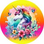 L242 luxe icing eenhoorn 20x4,7cm eetbare cupcake rondjes, Ophalen of Verzenden, Nieuw, Cupcakes, Versiering