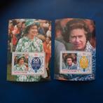 Nanumaga Tuvalu 1986 ,2 blocks 60th birthday queen MNH, Verzenden, Postfris