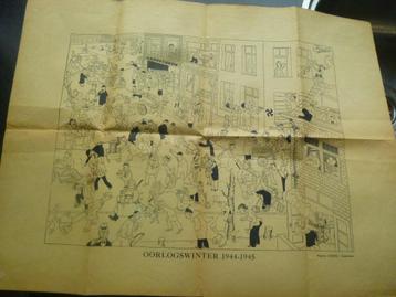 WWII Spotprent Oorlogswinter 1940-1945 L.J.R. Visser  Vondel beschikbaar voor biedingen