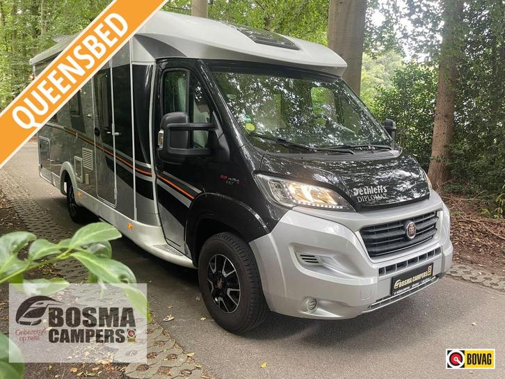 Dethleffs Diplomat Queensbed 52000 km Airco Nieuwstaat 2017, Caravans en Kamperen, Campers, Bedrijf, tot en met 3, Half-integraal