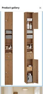 Nieuwe Hoge Badkamerkast - Houtlook, Ongeopend!, Huis en Inrichting, Badkamer | Badkamermeubels, (Half)hoge kast, Minder dan 50 cm