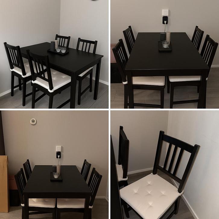 IKEA Eethoek met Stoelen, Huis en Inrichting, Complete eetkamers, Zo goed als nieuw, 4 tot 6 stoelen, Ophalen