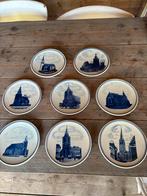 Mooie Delfts blauwe bordjes, kerken uit de Achterhoek., Ophalen of Verzenden