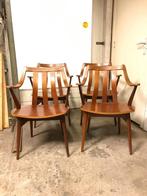 Set 4 Vintage UMS Pastoe Cees Braakman stoelen, Huis en Inrichting, Stoelen, Ophalen, Gebruikt, Bruin, Nvt