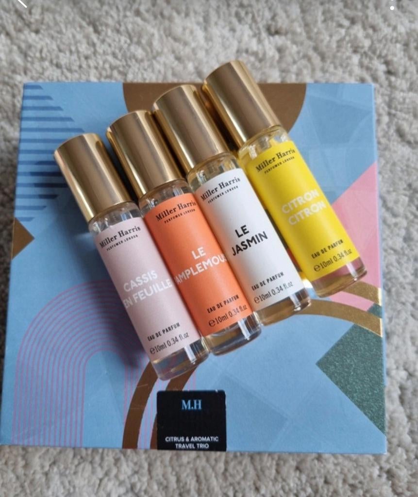 4 Miller Harris Citrus & Aromatic Travel perfumes, Sieraden, Tassen en Uiterlijk, Uiterlijk | Parfum, Ophalen of Verzenden, Nieuw