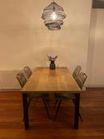 Eetkamer stoelen 4 stuks groen en grijs, Ophalen, Gebruikt, Overige kleuren, Vier