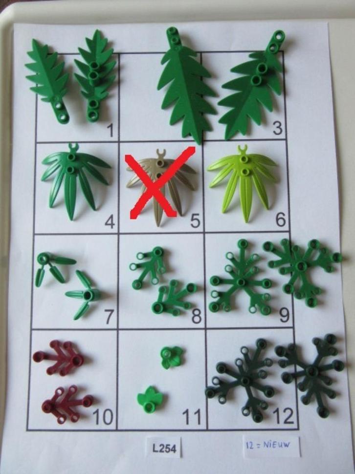 L254 LEGO KRUIPPLANTEN BLADEREN PALMBLAD BAMBOEBLAD PLANTS, Kinderen en Baby's, Speelgoed | Duplo en Lego, Gebruikt, Lego, Losse stenen