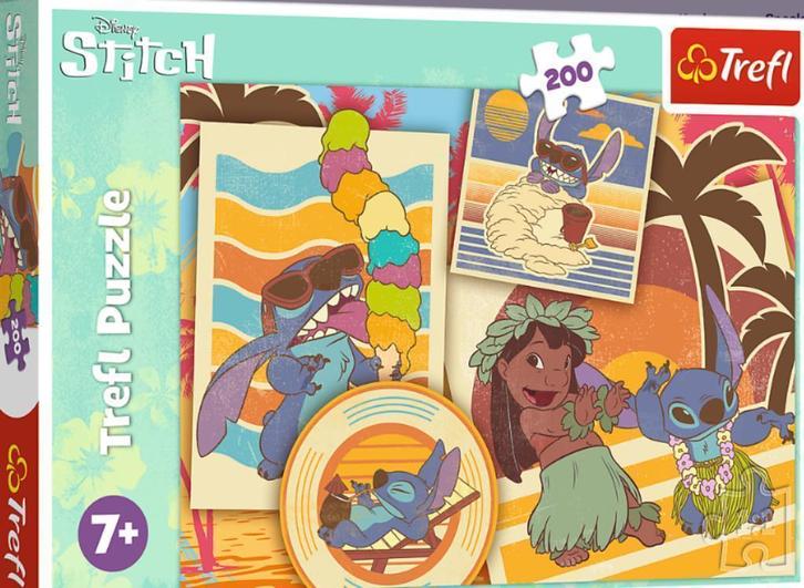 Lilo en Stitch Puzzel - 200 stukjes - Trefl Legpuzzel, Kinderen en Baby's, Speelgoed | Kinderpuzzels, Nieuw, 6 jaar of ouder, Meer dan 50 stukjes