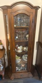 Antiek Kast met glas, Huis en Inrichting, Gebruikt, Kersenhout, 150 tot 200 cm, 25 tot 50 cm