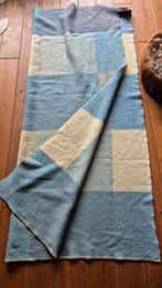 Mooie diverse kleuren blauw met creme puur wollen deken, Huis en Inrichting, Woonaccessoires | Plaids en Woondekens, Ophalen of Verzenden