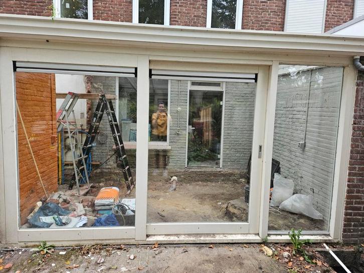 Serre met Schuifpui - Direct Beschikbaar!, Doe-het-zelf en Verbouw, Kozijnen en Schuifpuien, Gebruikt, Schuifpui, Hout, 225 cm of meer
