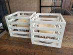 2 lantaarns / windlichten, Lifestyle, met inhoud, wit, Kerst, Huis en Inrichting, Woonaccessoires | Kandelaars en Kaarsen, 25 tot 50 cm