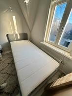 1 pers. Ikea Slattum grijs met Ikea vesteroy matras 90x200cm, Ophalen, 90 cm, Eenpersoons, Zo goed als nieuw