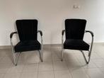 Gispen 412 Fauteuil Stoel, 2 items, Huis en Inrichting, Stoelen, Ophalen, Gebruikt, Zwart, Metaal