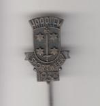 Haarlem 1938 Sportweek Stadswapen speldje, Verzamelen, Speldjes, Pins en Buttons, Gebruikt, Niet vindbaar, Niet vindbaar, Speldje of Pin