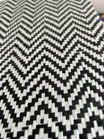 Zwart-wit gevlochten mand, Overige materialen, Minder dan 50 cm, Minder dan 50 cm, Ophalen of Verzenden