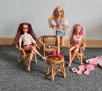 Barbie met zomers terras meubelset, Ophalen of Verzenden, Gebruikt