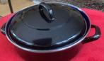 Zwart BK pan drsn. 24 cm., Ophalen, Gebruikt, Koekenpan of Braadpan, Keramische plaat