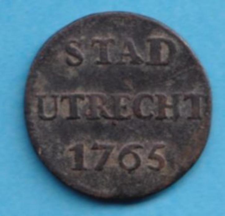 (KD57) Nederland Utrecht duit 1765, Postzegels en Munten, Munten | Nederland, Losse munt, Overige waardes, Vóór koninkrijk, Verzenden