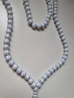 Mooie witte ketting met kralen Nieuw, Met hanger, Kunststof, Wit, Nieuw