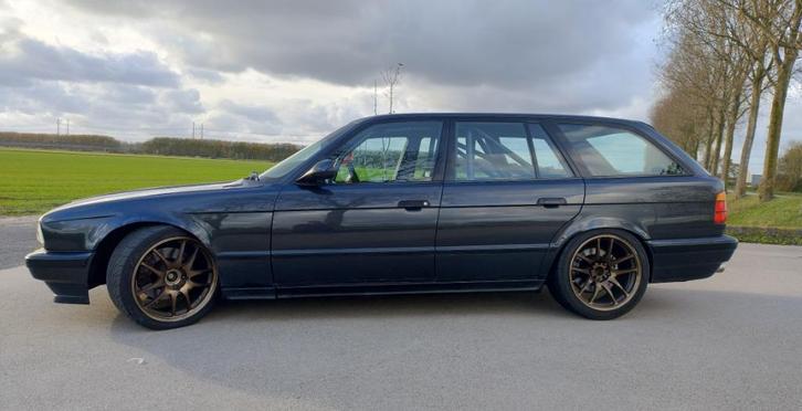 BMW E34 M5 Touring Tracktool, Auto's, BMW, Particulier, 5-Serie, Benzine, Stationwagon, Handgeschakeld, Geïmporteerd, Zwart, Achterwielaandrijving