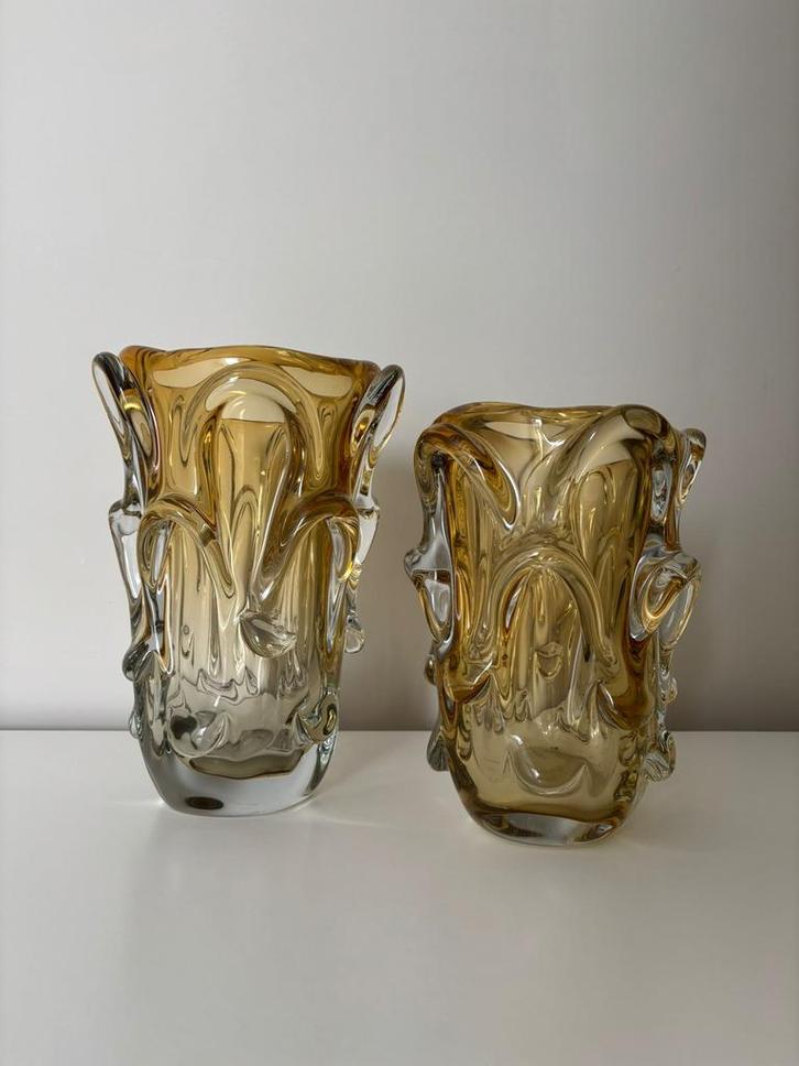 Eichholtz vaas Aila S & L, Huis en Inrichting, Woonaccessoires | Vazen, Zo goed als nieuw, Minder dan 50 cm, Glas, Ophalen