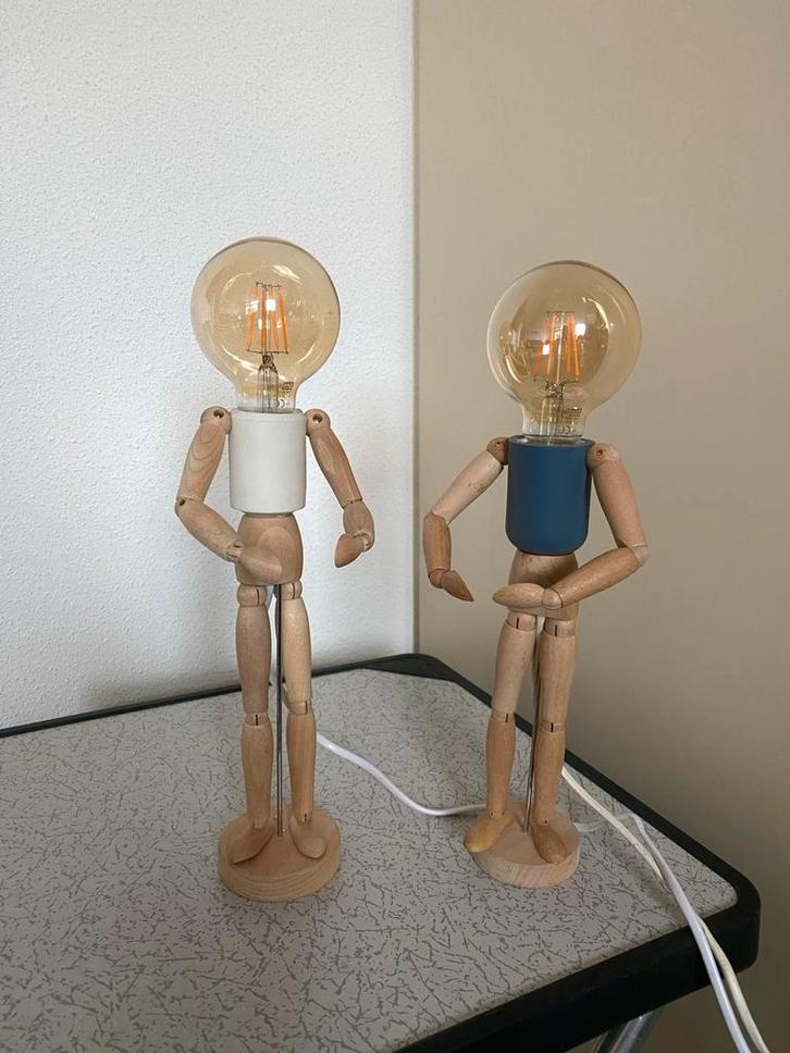 Lamp van tekenpopjes Meneer & Mevrouw Jansen, Antiek en Kunst, Antiek | Lampen, Ophalen of Verzenden