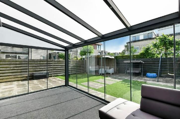 Glazen serre / veranda, 3 jaar oud, 5,85m x 3m, Tuin en Terras, Overkappingen, Zo goed als nieuw, Serre, Ophalen