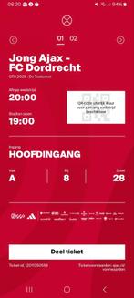 Jong Ajax - FC Dordrecht., Tickets en Kaartjes