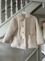 Jas fluffy creme wit Mango maat 134, Ophalen of Verzenden, Zo goed als nieuw, Meisje, Jas