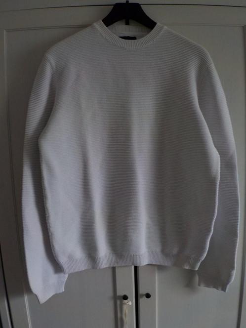 Leuke witte trui heren XL 100% katoen C&A, Kleding | Heren, Truien en Vesten, Gedragen, Maat 56/58 (XL), Wit, Ophalen of Verzenden