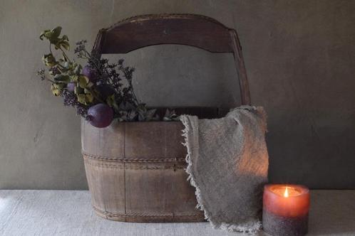 Oude ovale houten emmer, Antiek en Kunst, Curiosa en Brocante, Ophalen