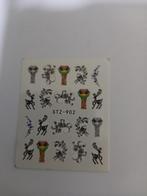 Velletje nagel water decals stickers STZ-902 struisvogel, Verzenden, Zwart, Nieuw, Handen en Nagels
