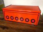 Vintage brabantia broodtrommel blik oranje bloemen, Verzamelen, Ophalen, Huis en Inrichting