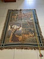 deken plaid sierdeken bedsprei 185 x 135 cm herten print, Ophalen of Verzenden, Zo goed als nieuw