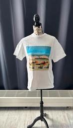 H&M wit heren shirt met beachprint mt S, Kleding | Heren, T-shirts, Maat 46 (S) of kleiner, Ophalen of Verzenden, Wit, Zo goed als nieuw