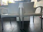 2 Witte stoelen (zgan), Huis en Inrichting, Stoelen, Ophalen, Zo goed als nieuw, Wit
