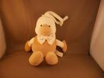 Tiamo eend bruin crème rammel/piep/bel en strikje ophang lus, Kinderen en Baby's, Speelgoed | Knuffels en Pluche, Ophalen of Verzenden